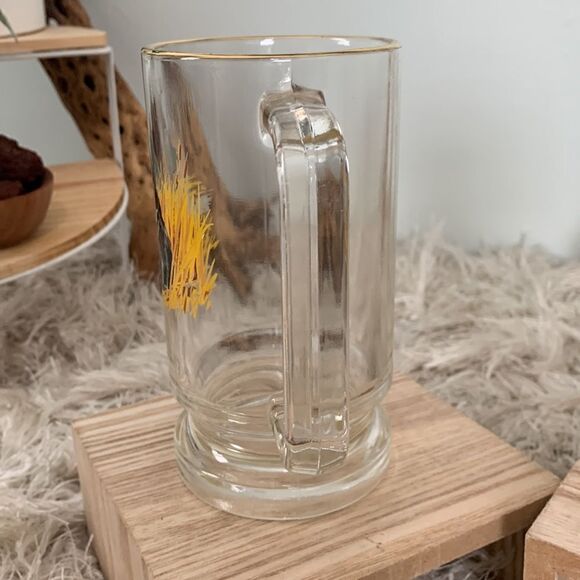 Vintage Clear Glass Beer Mug Irish Setter and Labrador Retriever - Picture 4 of 17